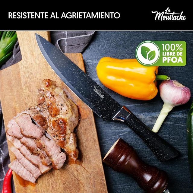 Juego de Cuchillos de Cocina, Tijeras y Pelador de