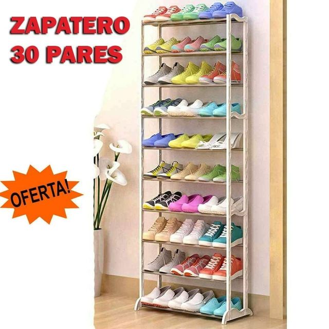 NUEVO - Zapatero para 30 pares Blanco