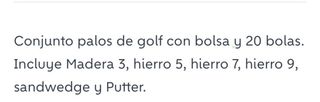 Conjunto completo palos de golf
