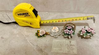 4 miniature fiori porcellana capodimonte 