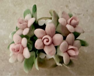 4 miniature fiori porcellana capodimonte 