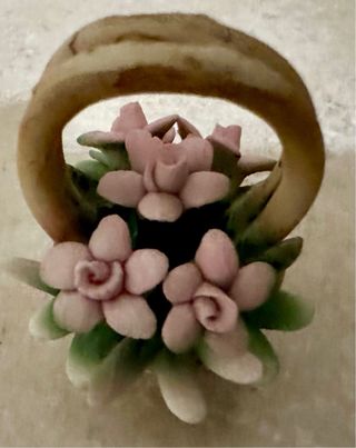 4 miniature fiori porcellana capodimonte 