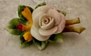 4 miniature fiori porcellana capodimonte 
