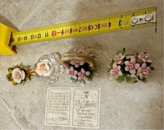 4 miniature fiori porcellana capodimonte 