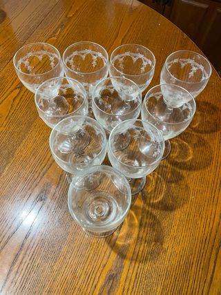 Servizio bicchieri a calice vintage