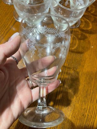 Servizio bicchieri a calice vintage