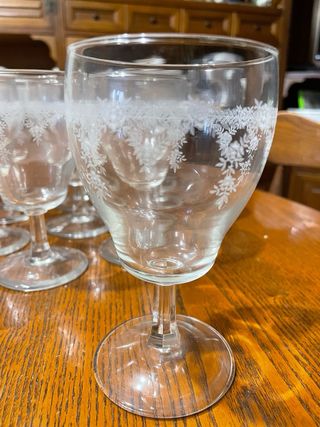 Servizio bicchieri a calice vintage