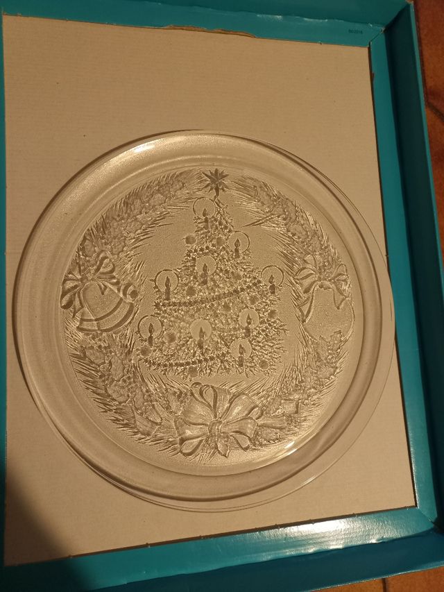 Piatto piano in vetro 32 cm