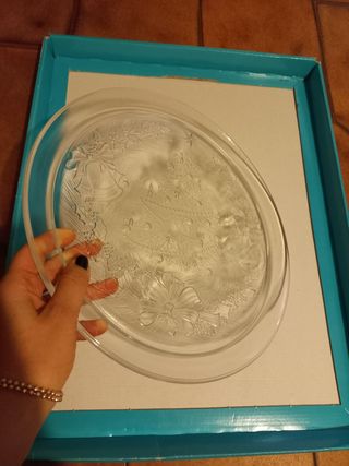 Piatto piano in vetro 32 cm