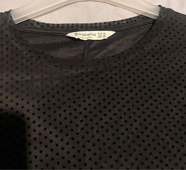 Vestido topitos negro M