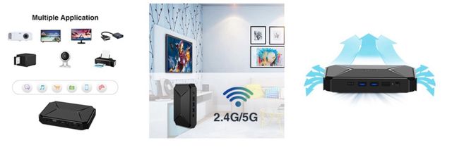 Mini Pc Intel Celeron 2.7 Ghz Quad Core 64 256 SSD