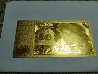 Billete dorado de 50 Markos