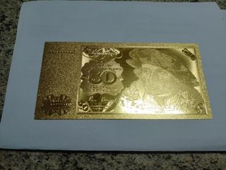 Billete dorado de 50 Markos