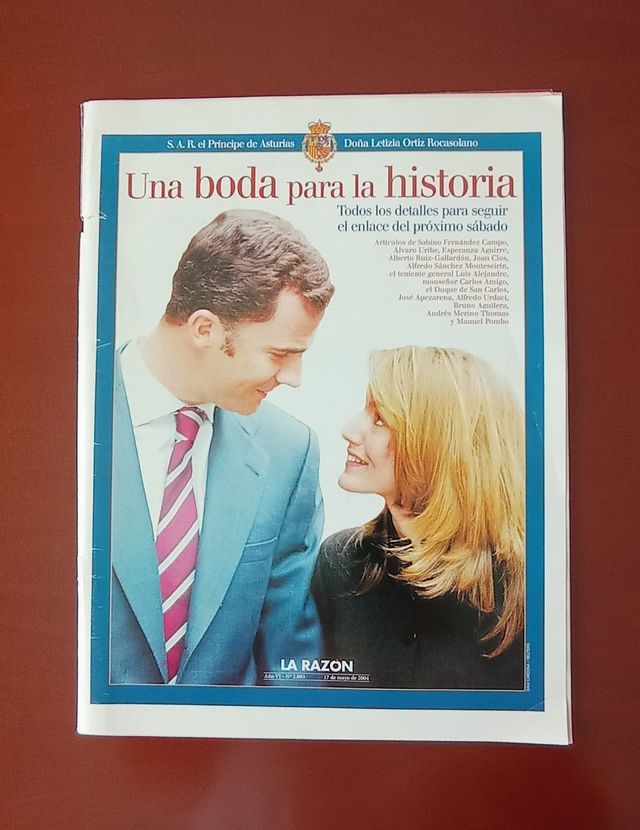 Giornale: Matrimonio reale spagnolo