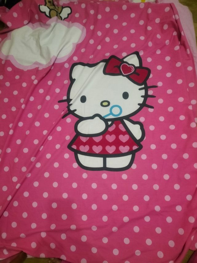 Funda nordica + almohada de hello kitty