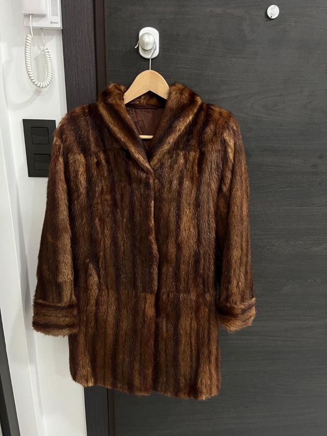 ABRIGO TIPO BISON MARRON 