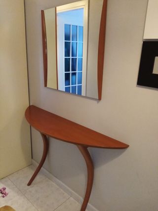 ingresso con specchio in ciliegio