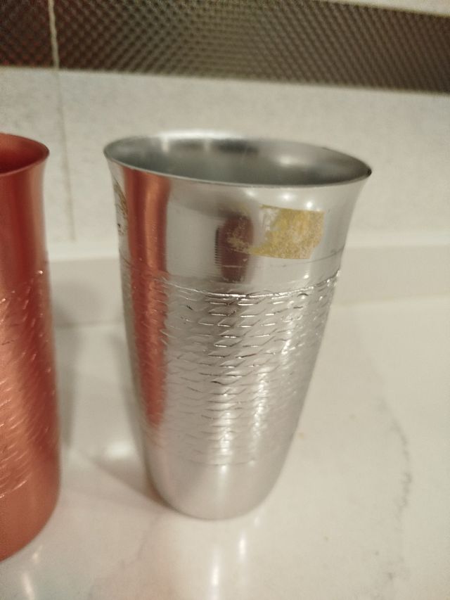 Vasos de aluminio.