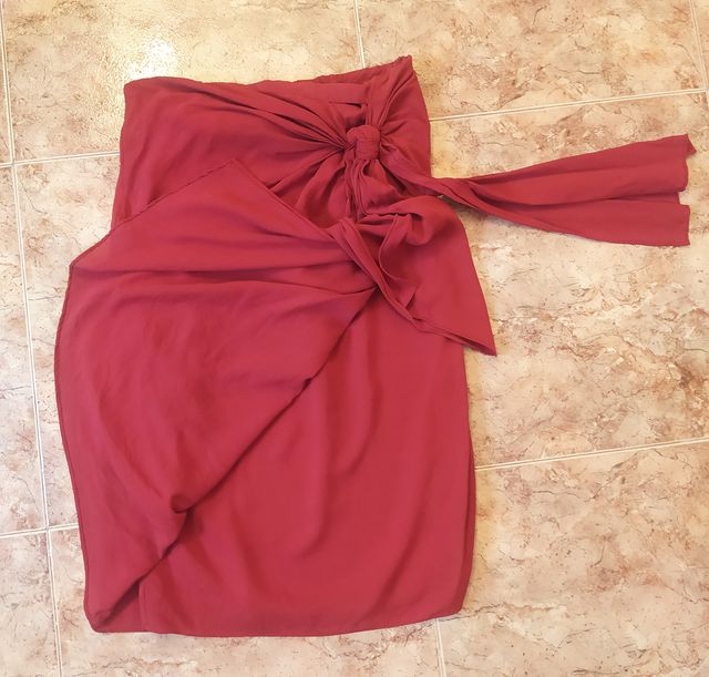 Falda rojo 100% seda 3.1 Phillip Lim midi talla S