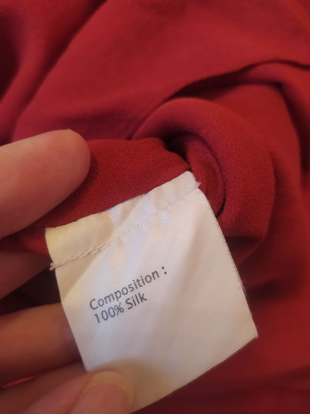 Falda rojo 100% seda 3.1 Phillip Lim midi talla S