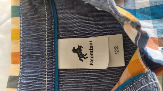 Camisa niño m/c cuadros colorida t122