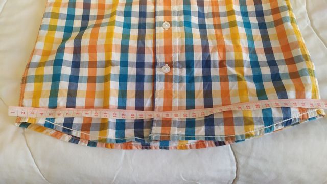 Camisa niño m/c cuadros colorida t122