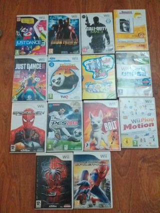 CONSOLA WII CON 2 MANDOS + 14 JUEGOS