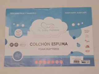 Lote 1 colchón capazo y 3 sabanas bebé 