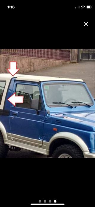 Goma trasera techo hart top suzuki samurai.