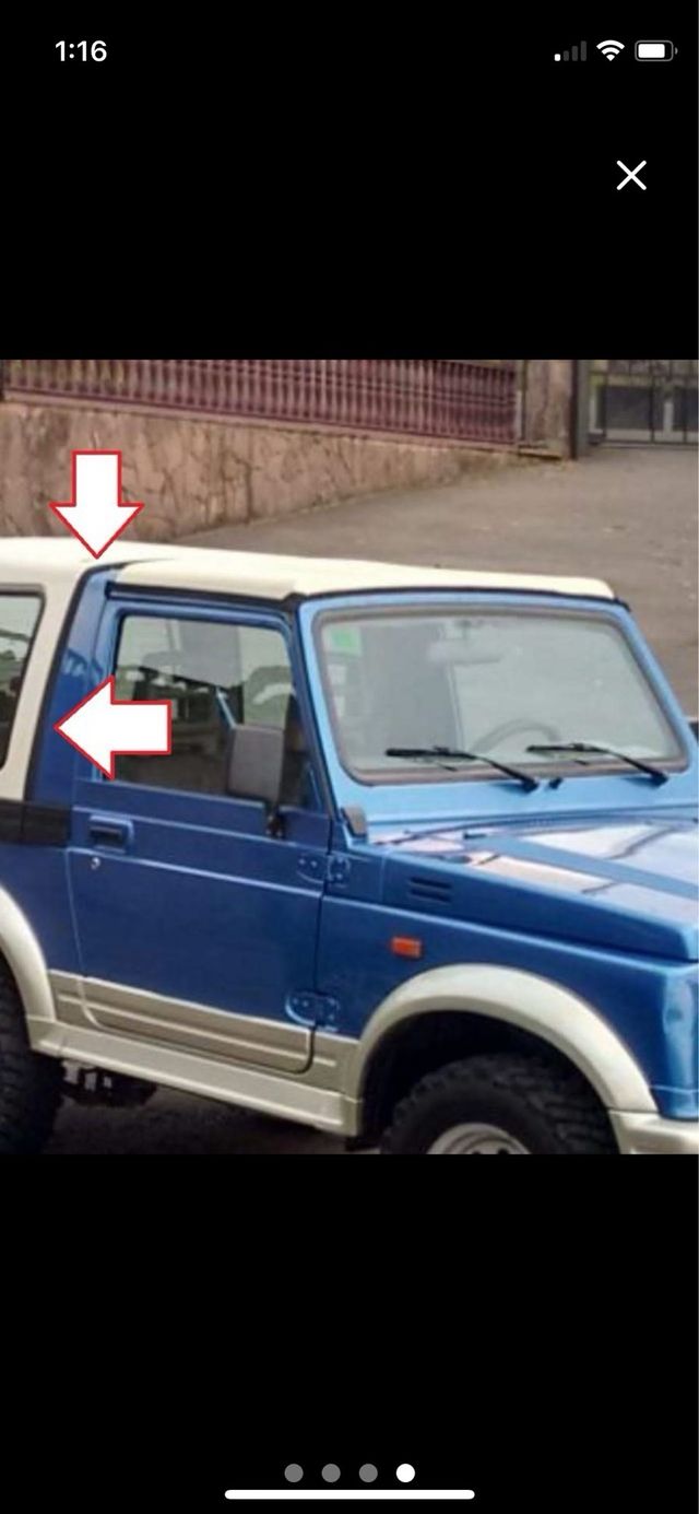 Goma trasera techo hart top suzuki samurai.