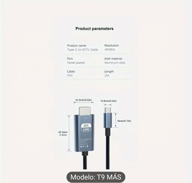 Cable para TV y móvil