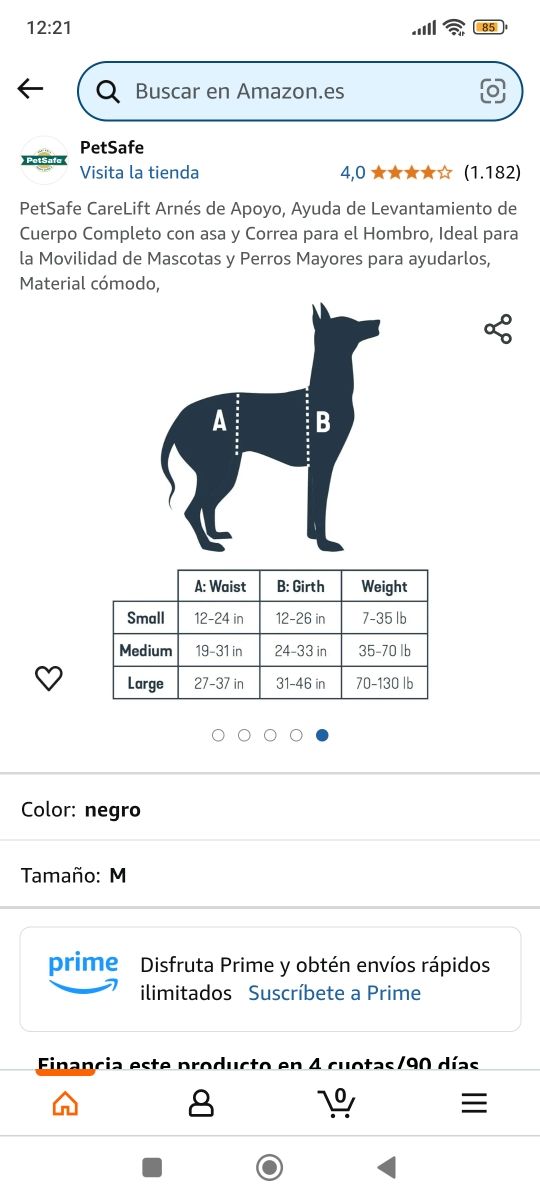 Arnés ayuda de perro