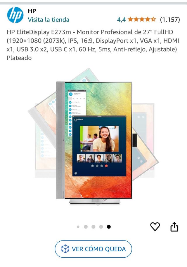 Monitor hp elitedisplay 27” e273m