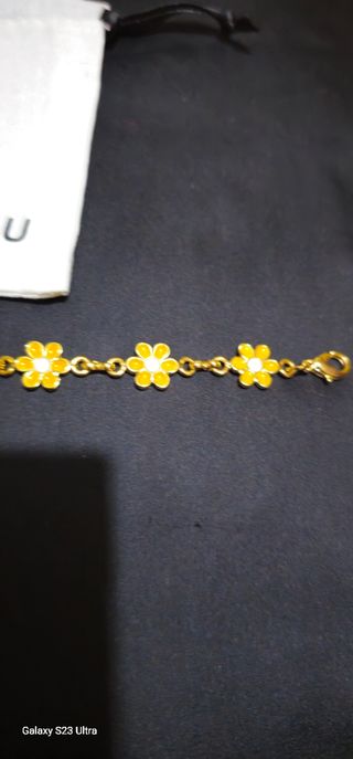 Pulsera chapado de oro 24k