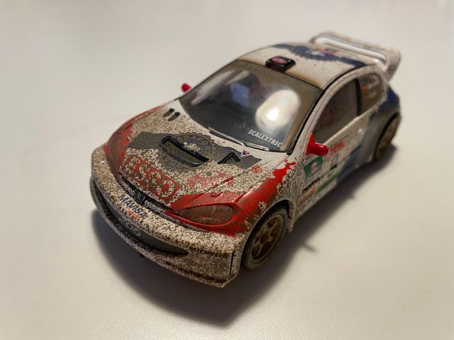 Scalextric 2000 Peugeot 206 WRC efecto barro