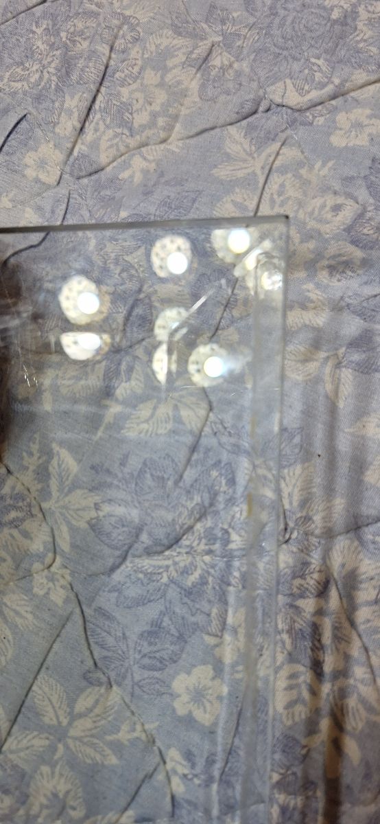 Cristal transparente con bisel para mesa