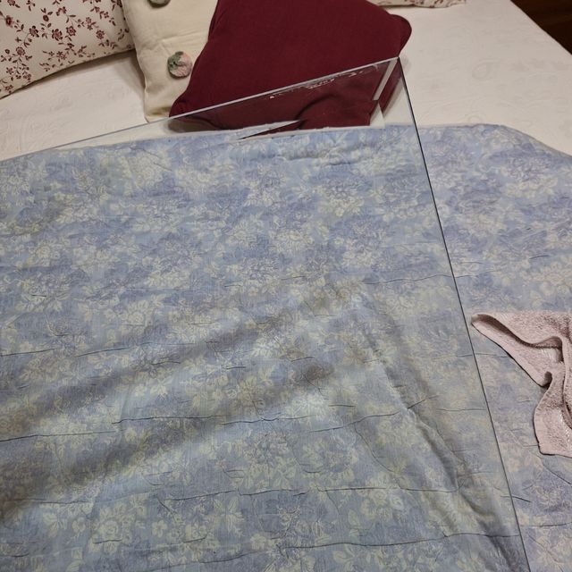 Cristal transparente con bisel para mesa