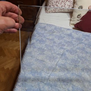 Cristal transparente con bisel para mesa
