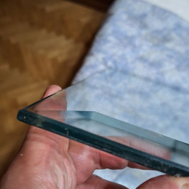 Cristal transparente con bisel para mesa