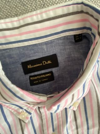 Camisa hombre rayas Massimo Dutti talla M