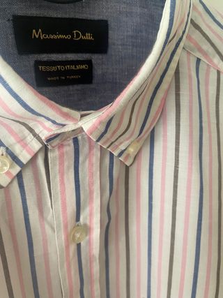 Camisa hombre rayas Massimo Dutti talla M