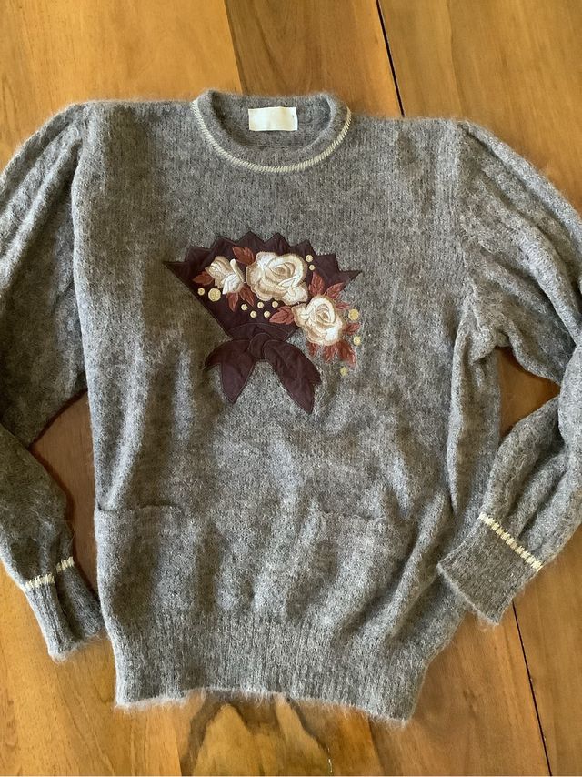 Morbido maglione in lana mohair