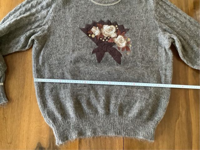 Morbido maglione in lana mohair