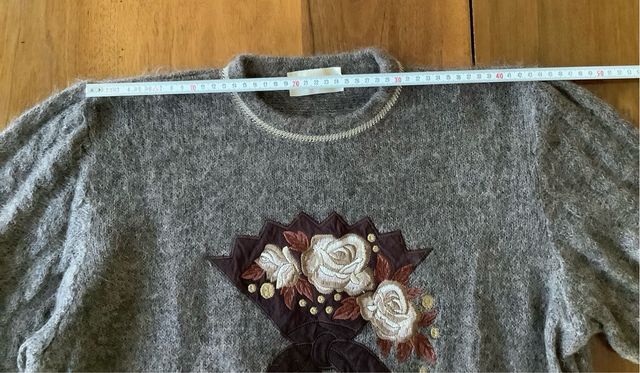 Morbido maglione in lana mohair