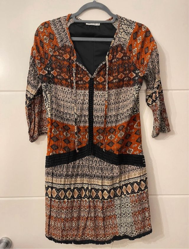 Vestido estampado etnico