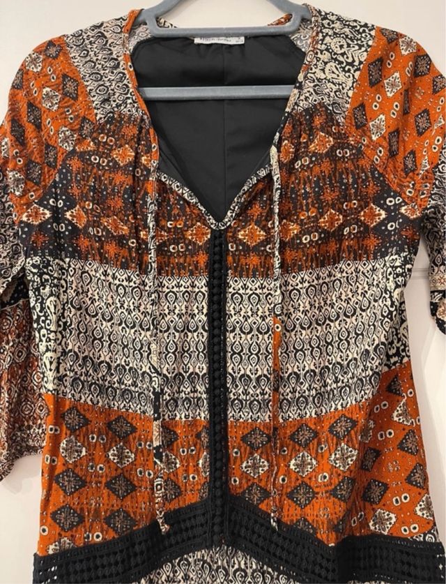 Vestido estampado etnico