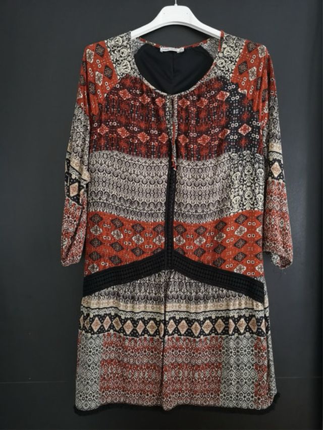 Vestido estampado etnico