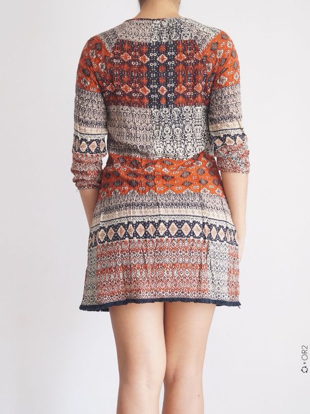 Vestido estampado etnico