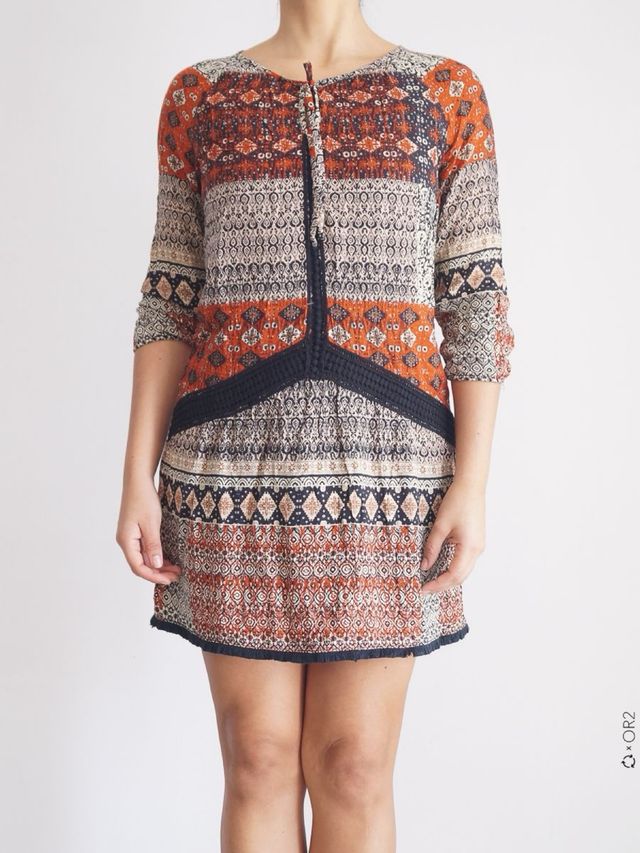 Vestido estampado etnico