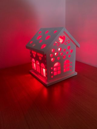 Casa in 3 D  porta candele 